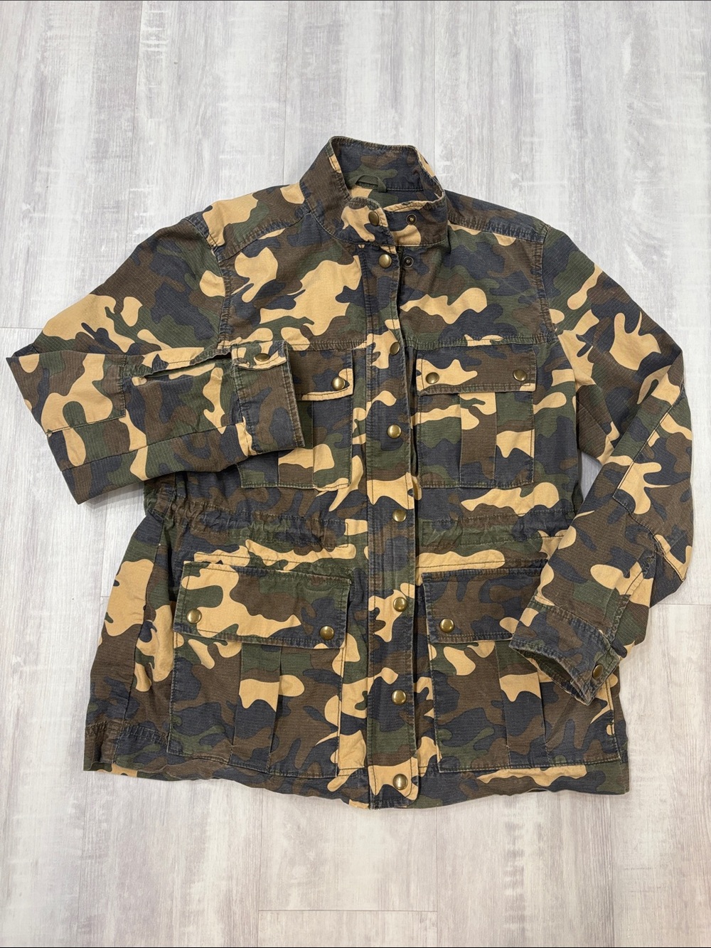 GAP Camouflage Field Jacket - Green & Tan Small